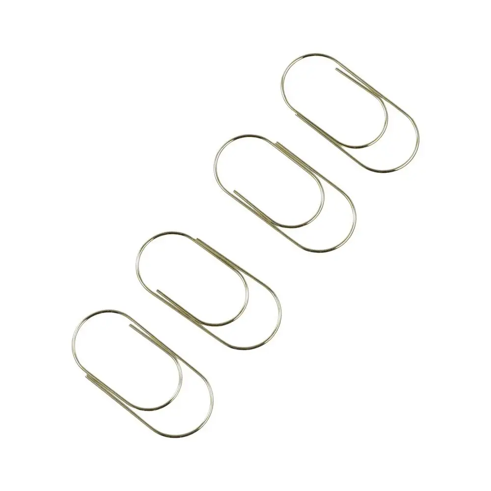 10pcs Stationery Large Wide Paper Clips Durable Simple Large Size Paper Clips Rose Gold 50mm Kawaii Photo Paper Clip Office Clip