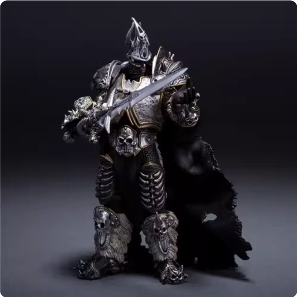 Figura de juego de World of Warcraft de 16cm, rey Lich Arthas, Caballero de la muerte de pie, adornos de escritorio de Frostmourne, coleccionar regalos del Festival
