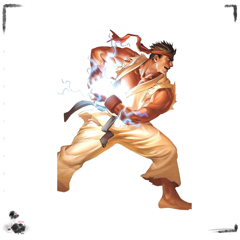 Ryu Arcade Fighter Windows Car Stickers Occlusion Scratch Decal Refrigerator Waterproof Graphics KK13*13cm