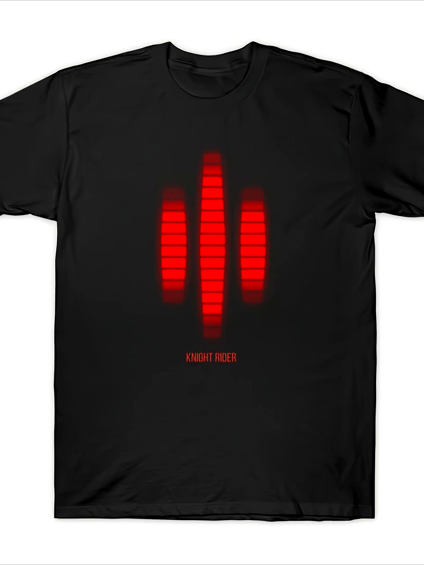 Camiseta Knight Rider con diseño de KITT, gráfico icónico del módulo de voz, camiseta informal de cuello redondo para fanáticos del programa de televisión de los años 80