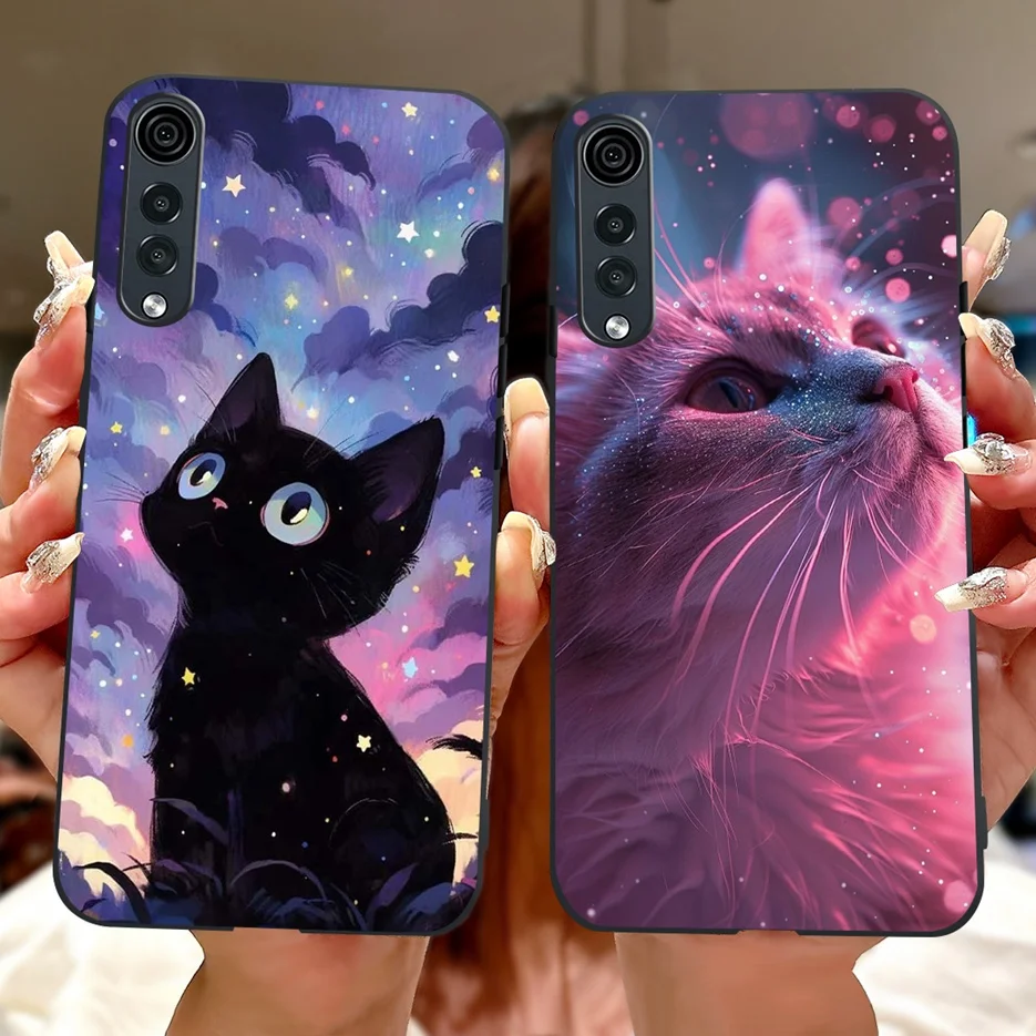 For LG Velvet 5G Case LM-G900N Cute Cat Fashion Painted Cover Soft Silicone Phone Case For LG Velvet 5G UM LGVelvet Fundas Coque view 5