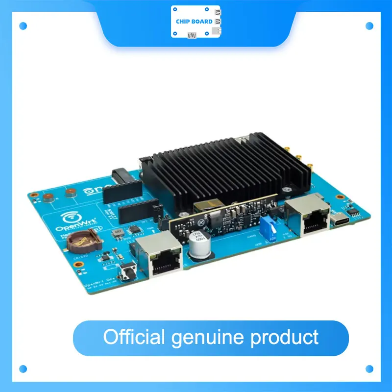 Banana Pi OpenWrt One Smart Router, Didukung oleh Chip MediaTek MT7981B, Memori 1GB DDR4, Port RJ45 Ganda (2.5GbE + Gigabit), 256Mi