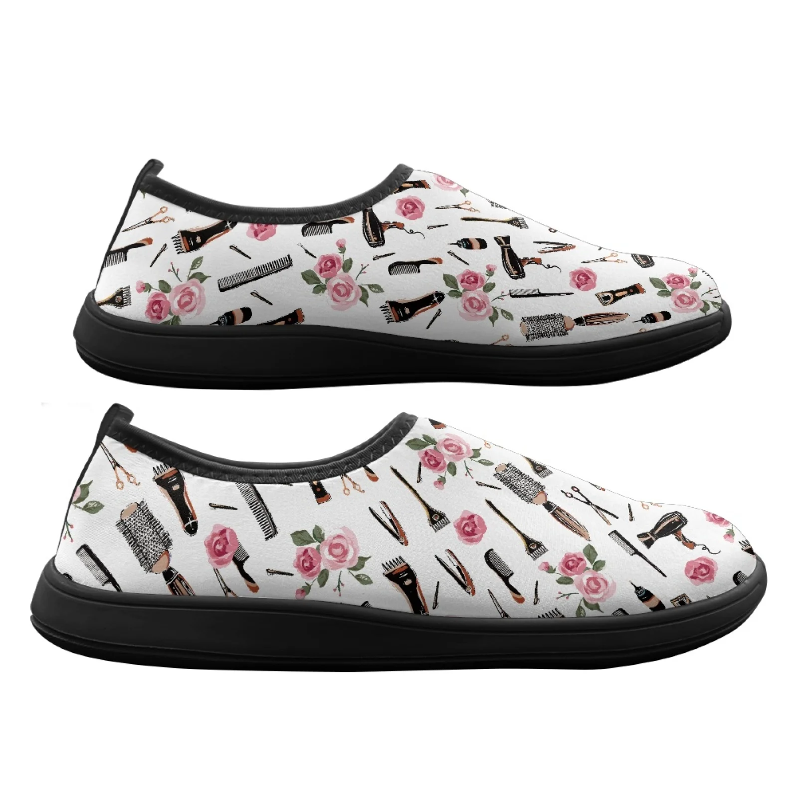 PENSTROLL Hairstylist Rose Slip On Walking Footwear for Men Polyester & EVA Hiking Shoes Casual Shoes