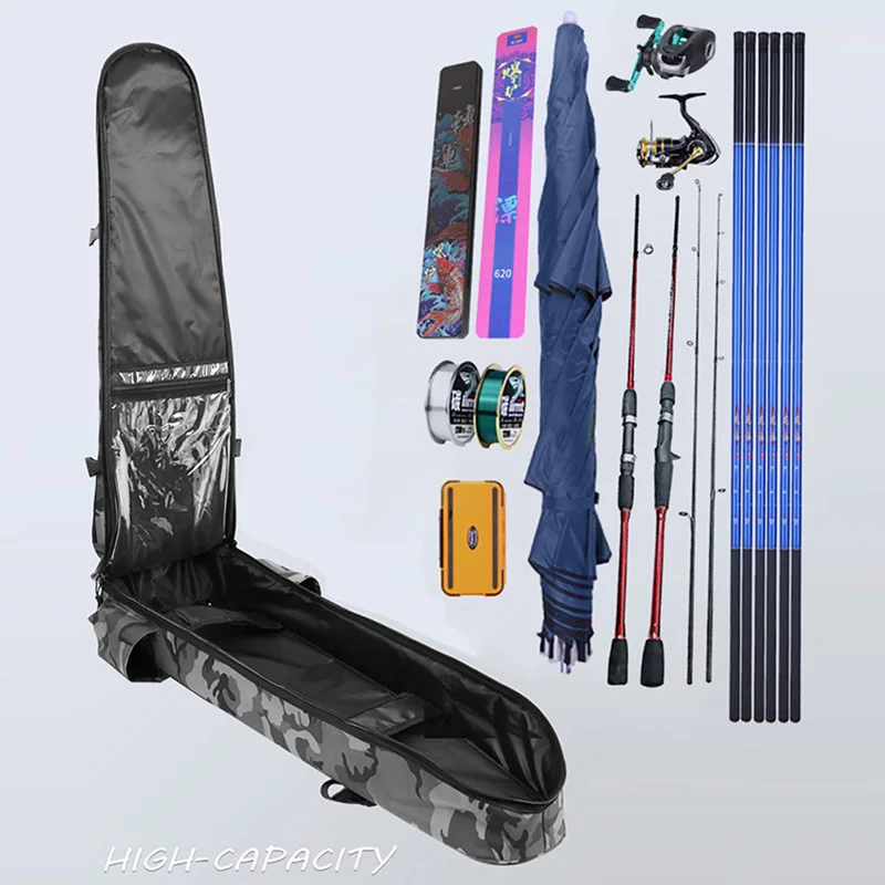 XA204G Mochila táctica para pesca impermeable con porta-cañas - imagen 5