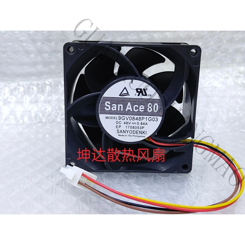 

HJY 1 piece Sanyo fan 9GV0848P1G03 DC48V 0.84A 8CM 4-wire inverter cooling fan