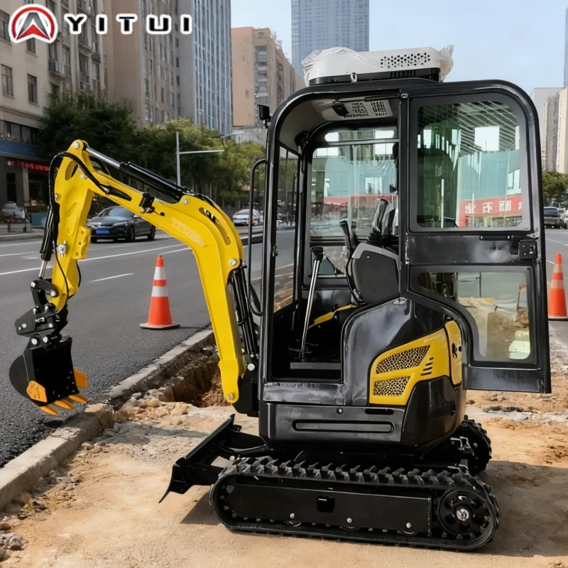 تسليم سريع حفارة مزرعة صغيرة مخصصة 2.0 طن تصميم مدمج لحفر الخندق وإعداد حقل المحاصيل