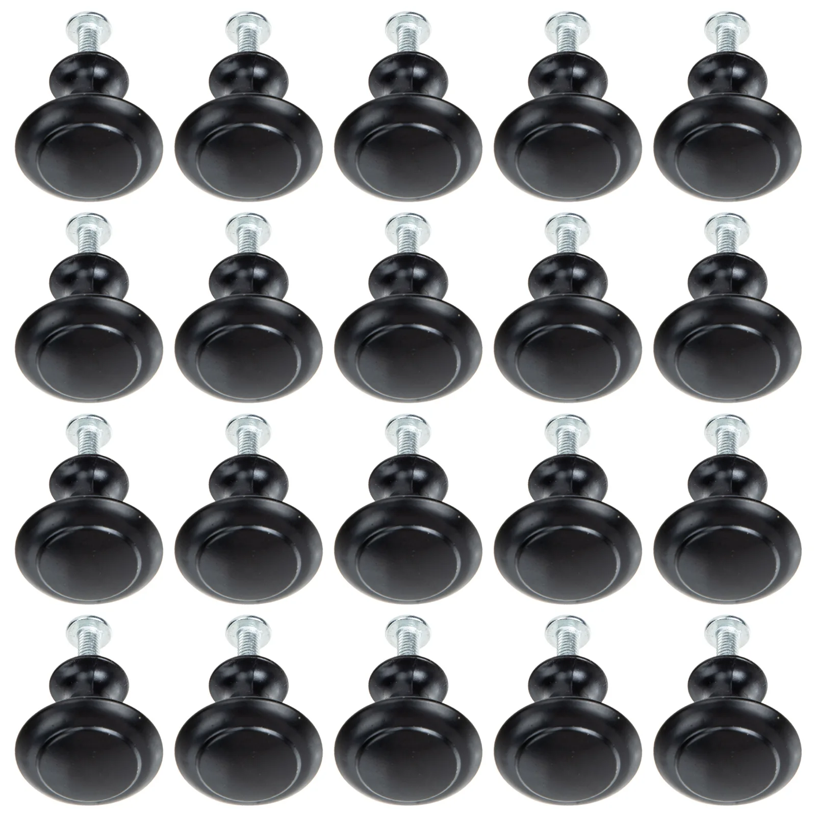 

20 set Black Mushroom Handles Drawer Cabinet Black Cabinet Knobs Pulls Wardrobe Round Door Knobs Furniture Hardware