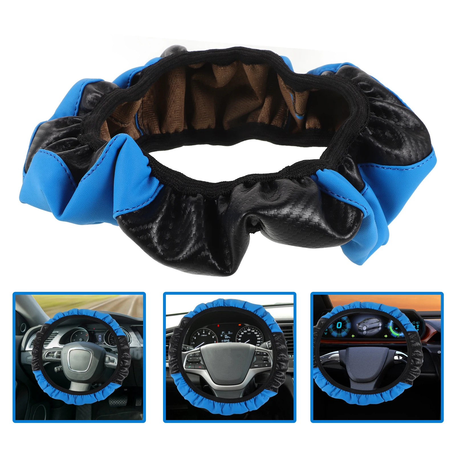 

Firm Non-Slip Soft Comfortable Car Men Decorative Cover For All Seasons Easy Install Elastic Band Steering Wheel Covers For Cars