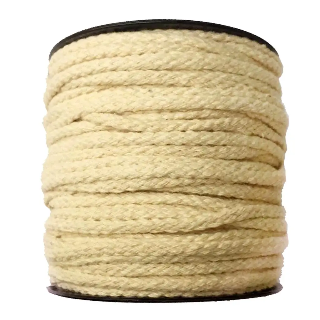 50 Meters 8 Strands Twisted 100% Natural Pure Cotton Piping Cord Rope Upholstery Cushions Edging Trimming Crafts