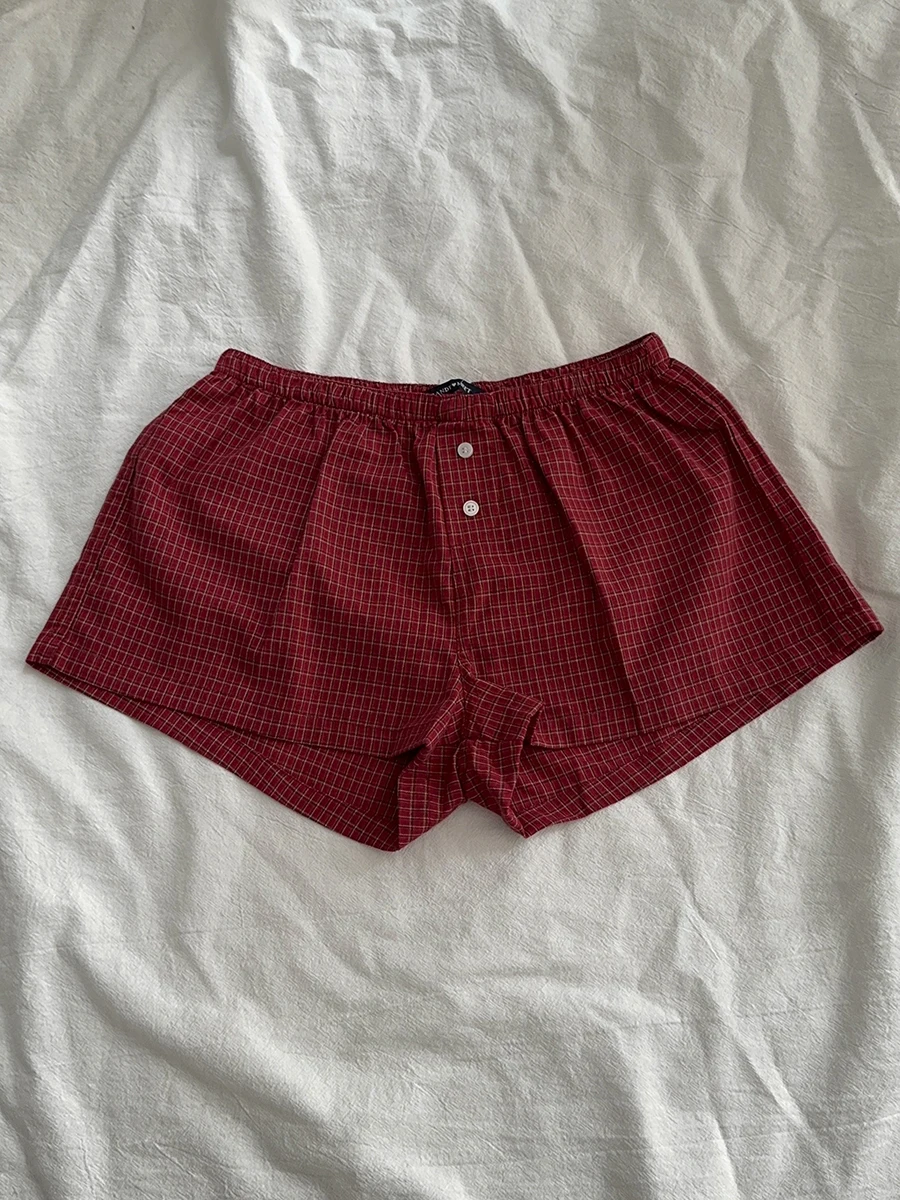 Red Plaid Short Sleeve T-shirt Women Summer Three Buttons Lace-up Puff Sleeve Tee Shirts Sweet Chic Vintage Tops Tees Y2k New