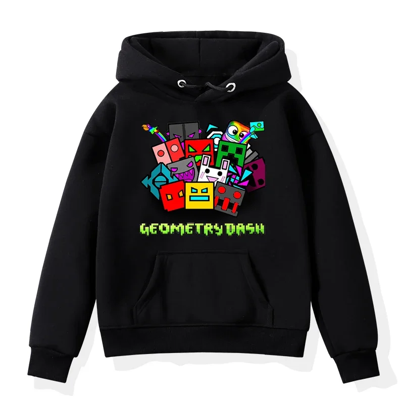

Anime Geometry Dash Hoodie Kids Clothes Girls Clothing Fashion Baby Boys Clothes Autumn Warm Sport Sweatshirt Children Tops