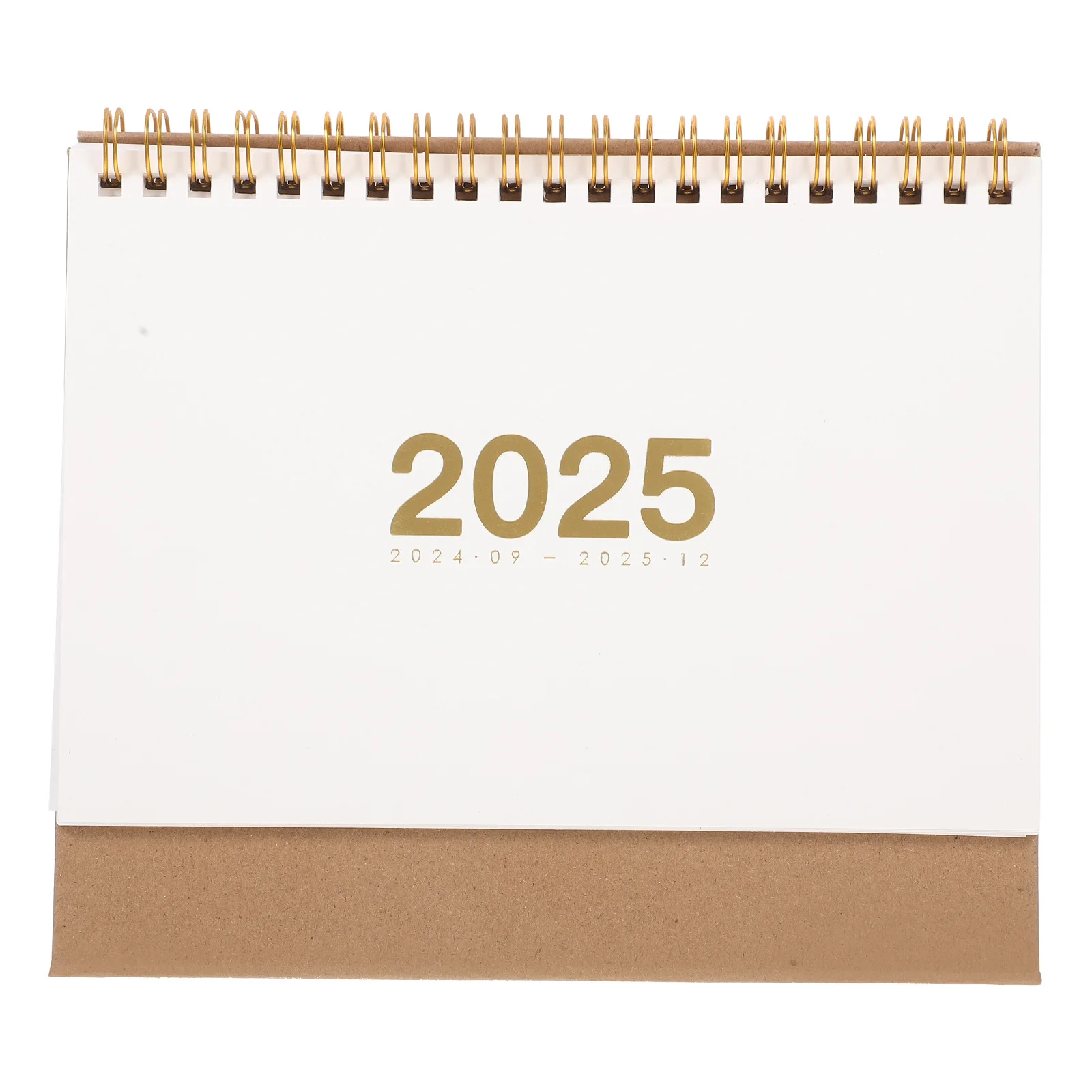 Calendário de mesa 2025 em pé Flip 2025 Calendário de mesa com design enrolado para programação mensal para escritório doméstico e sala de aula