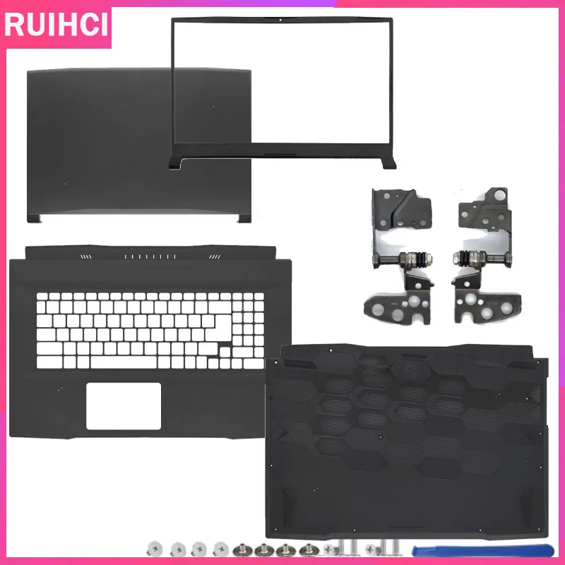 

New LCD Back Cover/Front Bezel/Palmrest/Bottom Base/Hinges Laptop Shell For Katana GF76 MS-17L1 17L2 17L3 17L4