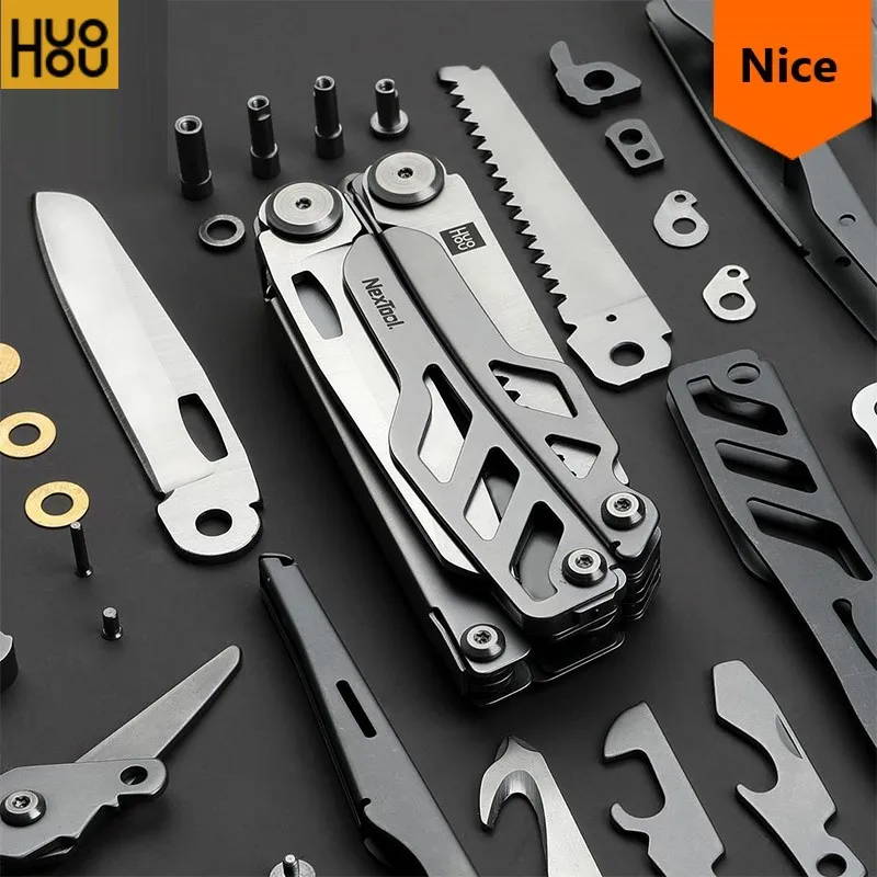 

HUOHOU portable multi-function folding knife multi-tool survival tool keychain tool outdoor supplies camping tools