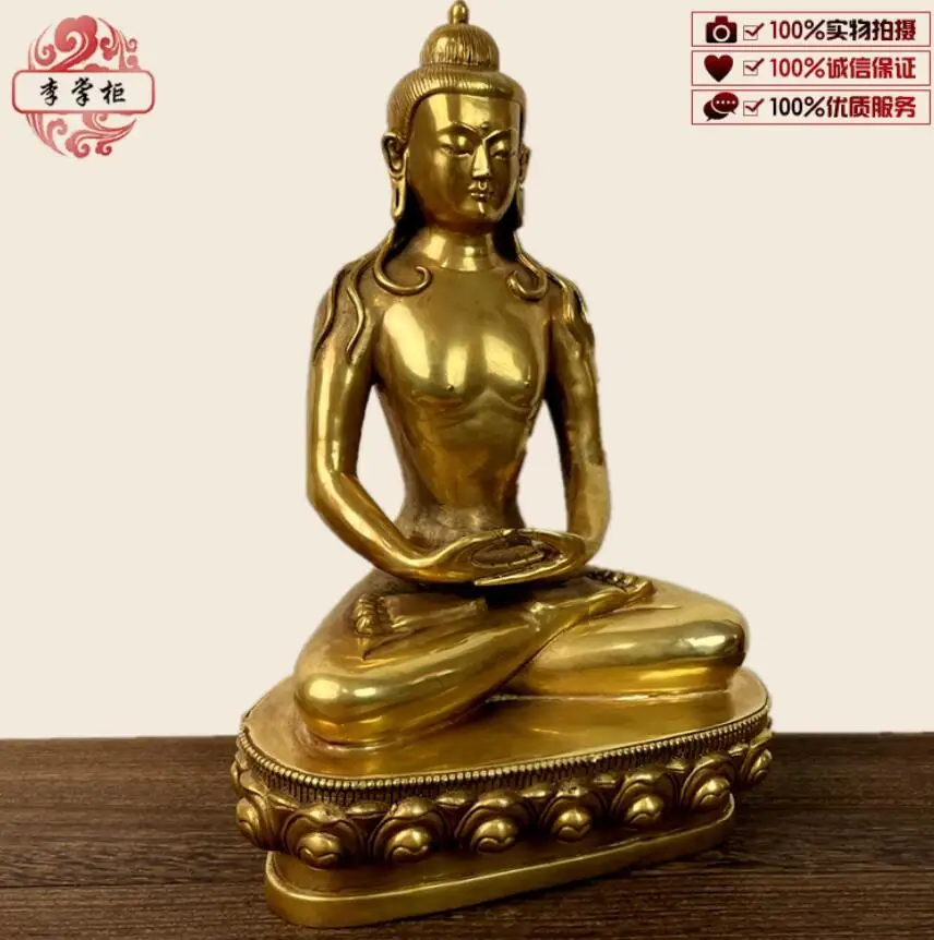 31cm Nepalese Tibetan Esoteric Pure Copper Samantabhadra King Buddha Statue Full of Primitive Buddha Body Samantabhadra Boutique