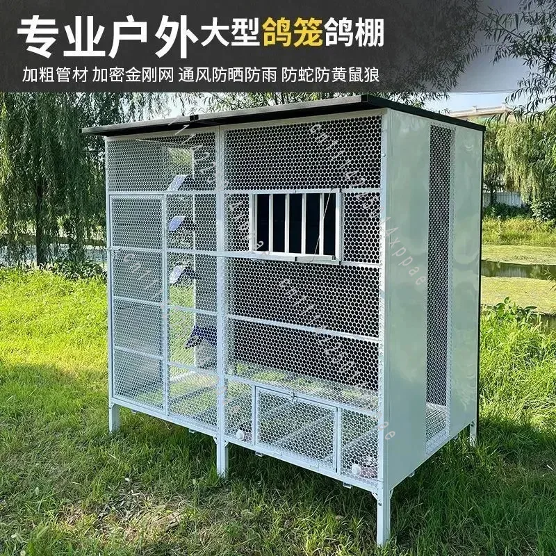 Outdoor Large Bird Chicken Cage Peacock Painting Process Rust-Proof Assembly House Shed Pigeon