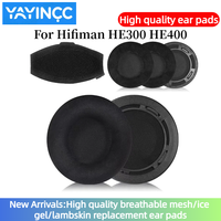 YAYINCC Replacement Protein Leather Ear Pads Cushion Cover Earpads With buckle for Hifiman HE300 HE400 Headset