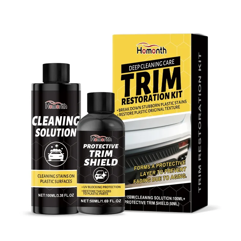 Car Plastic Cleaning & Care Kit, Interior Stain Removal, Dustproof Polishing Maintenance Agent