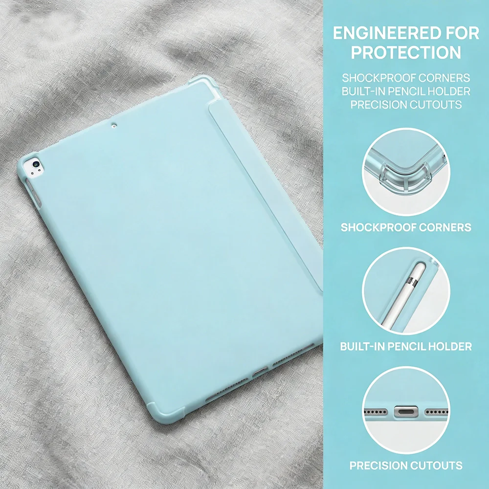

For iPad 10.2 7th 8th 9th Generation 2019 2020 2021 Magnetic Flip Smart Cover for iPad 7 8 9 Auto Wake/Sleep