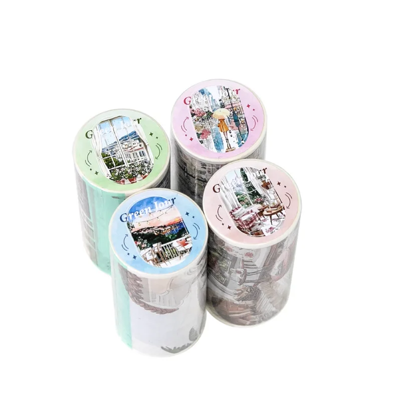 

10pcs/1lot Decorative Adhesive tapes Green Field Roaming Scrapbooking DIY Paper Scrapbooking Stickers