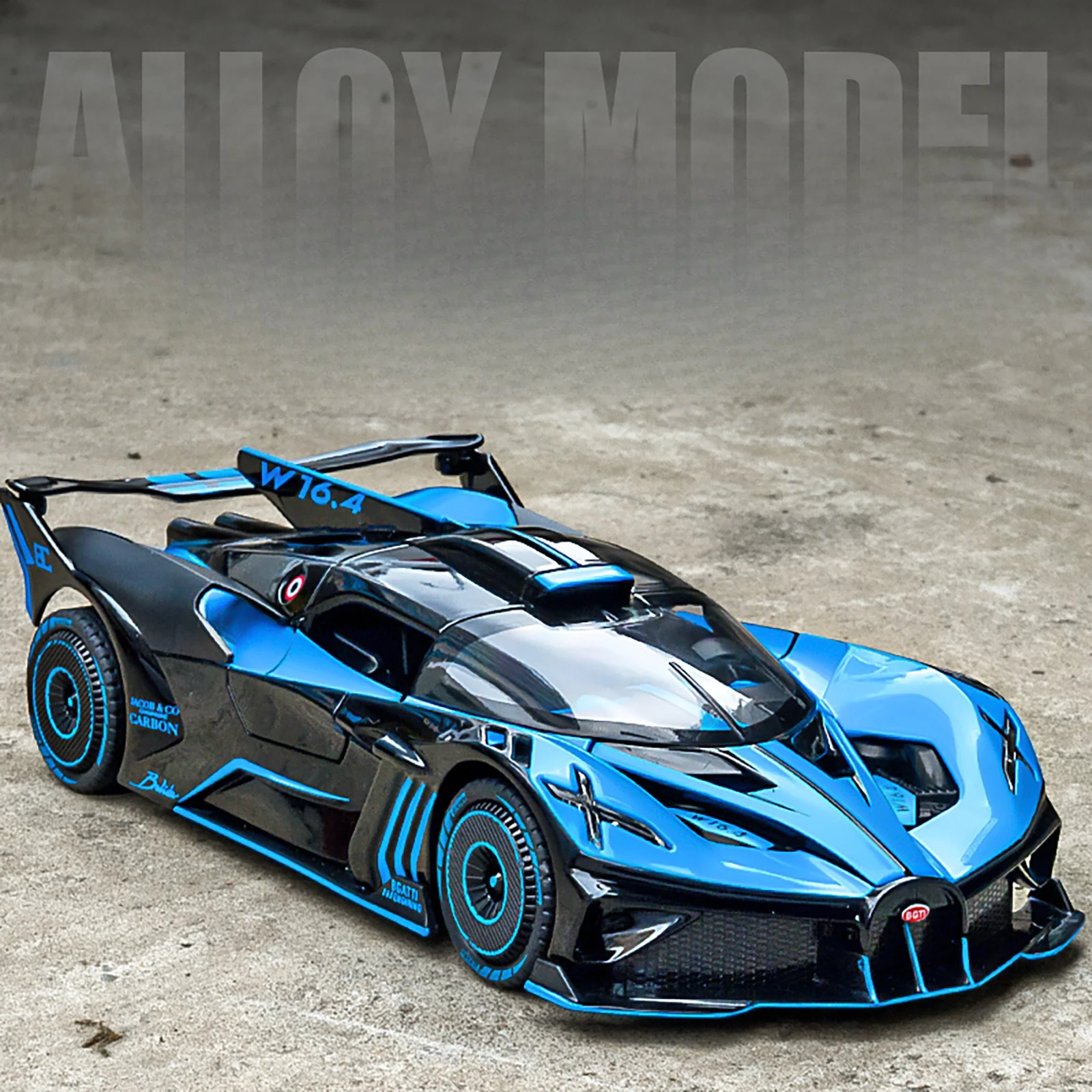 

1:24 Bolide spray Alloy Sports Car Model Diecasts & Toy Vehicles Metal Concept Car Model Simulation Sound Light Childrens Gift