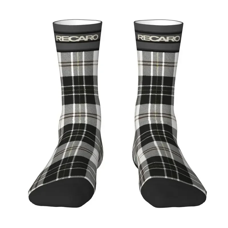 Scottish Tartan Plaid Recaros Dress Socks Men's Women's Warm Fashion Crew Socks