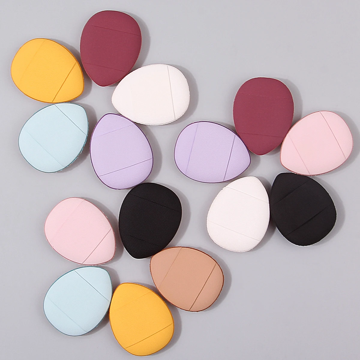 15 STKS Draagbare kleur mengen make-up poederdons, zachte luchtkussen duim concealer poederdons, geen poeder steken make-up tool