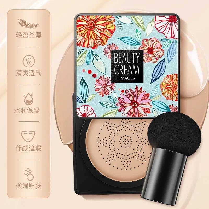 Fácil de usar creme de beleza cabeça de cogumelo almofada de ar bb creme fundação corretivo clareamento maquiagem cosméticos à prova dwaterproof água iluminar