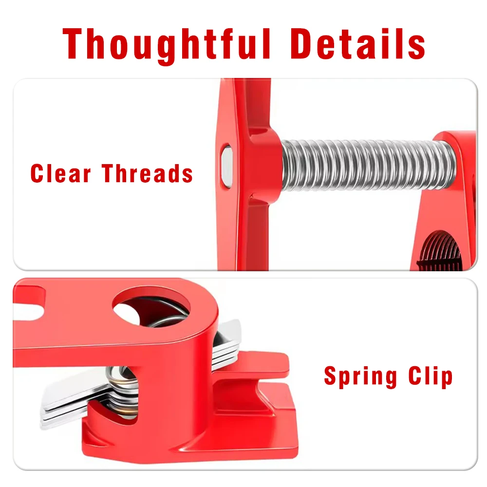 Abrazadera de tubo de alta resistencia de 1/2 "y 3/4", juego de abrazaderas de tubo para pegar madera, tablero de carpintería, accesorio de plataforma, herramienta manual de carpintero