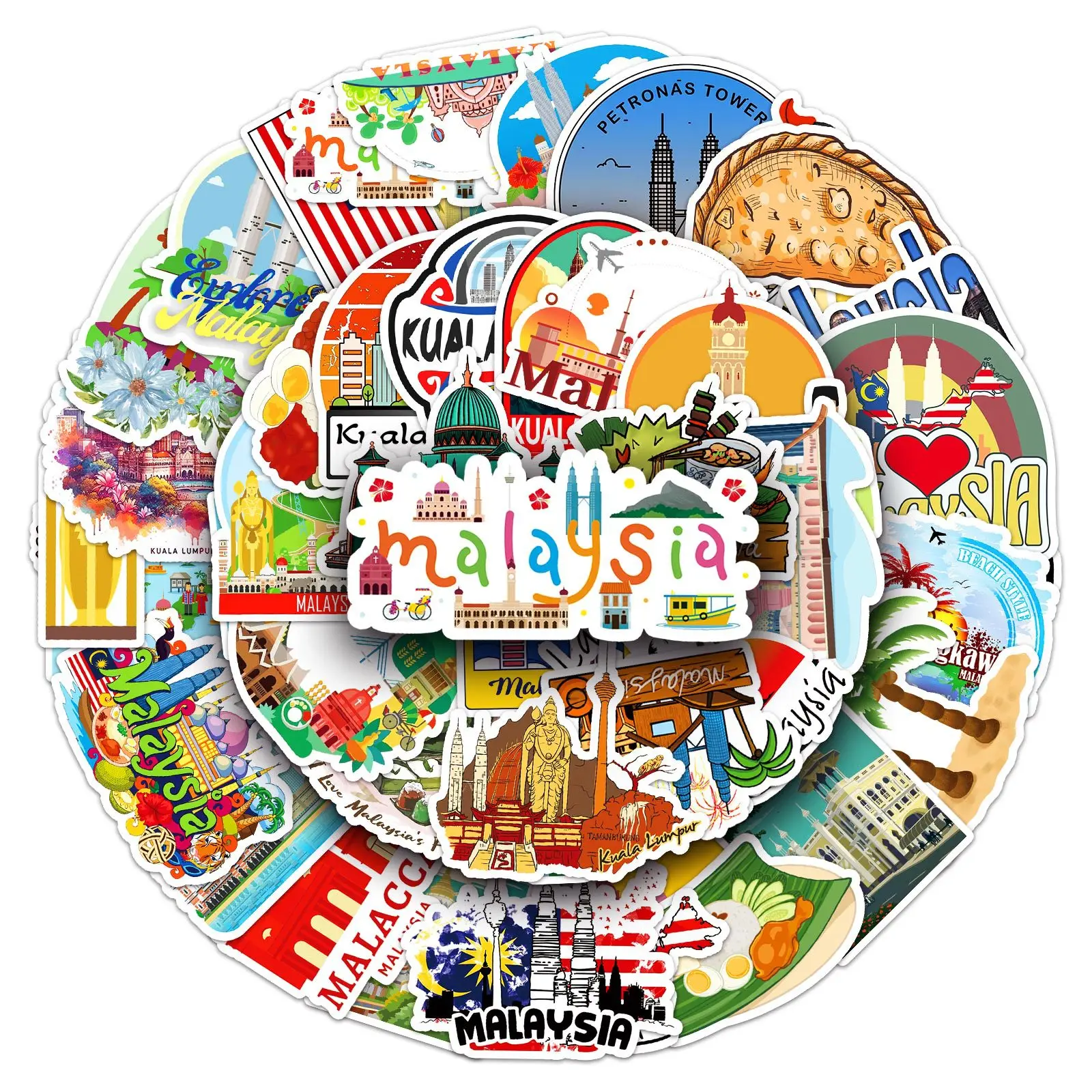 

50PCS Ancient Egypt Egyptian Culture Gifts Doodle Cartoon Style Decorative Laptop Guitar Suitcase Waterproof Sticker Kids Toy