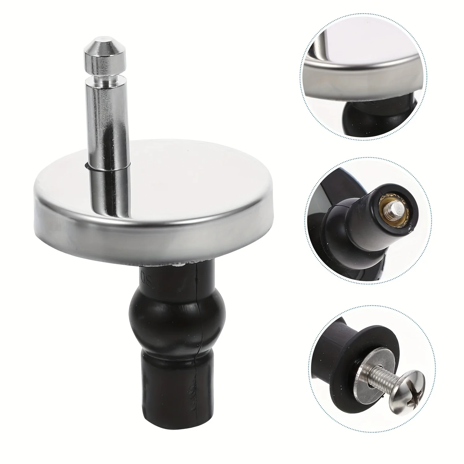 2pcs Universal Toilet Seat Bolts and Screws Replacement Quick Release Seat Hinge Fixings Parts, Suitable for 14mm-16mm Holes