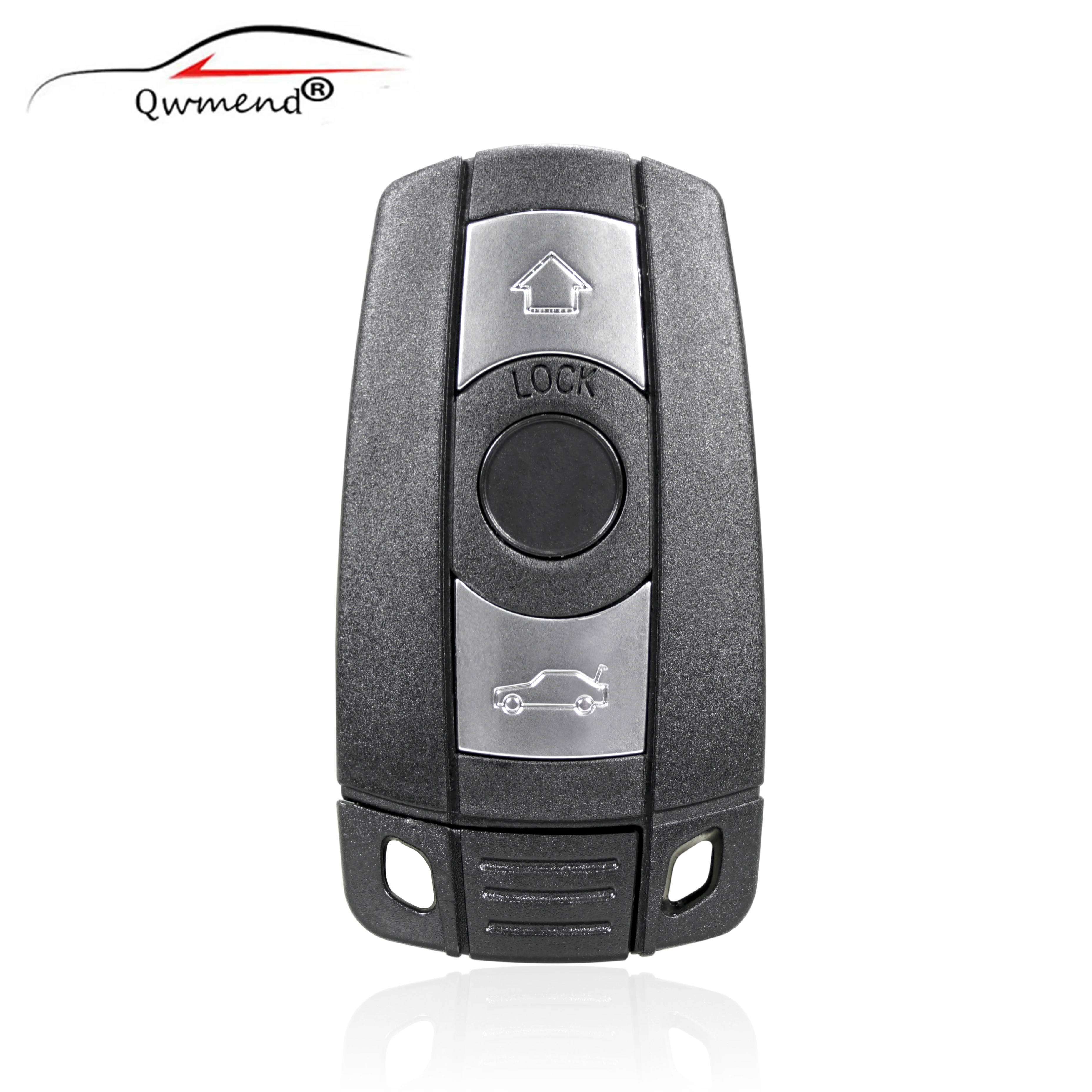 

QWMEND 315/433/868Mhz Remote Car Key For BMW 1 3 5 6 7 Series CAS3 X5 X6 Z4 3 Buttons Car Key KR55WK49127 / KR55WK49123