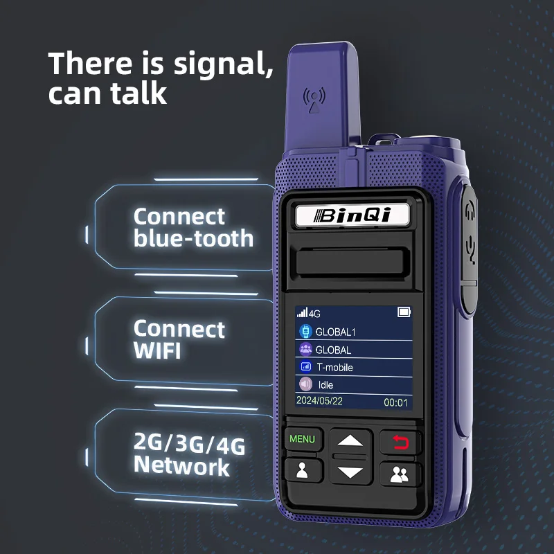 

BinQi BQ-530EU 4G LTE Handheld Walkie Talkie Portable Intercom with Global Coverage Automatic Single Group Call Feature