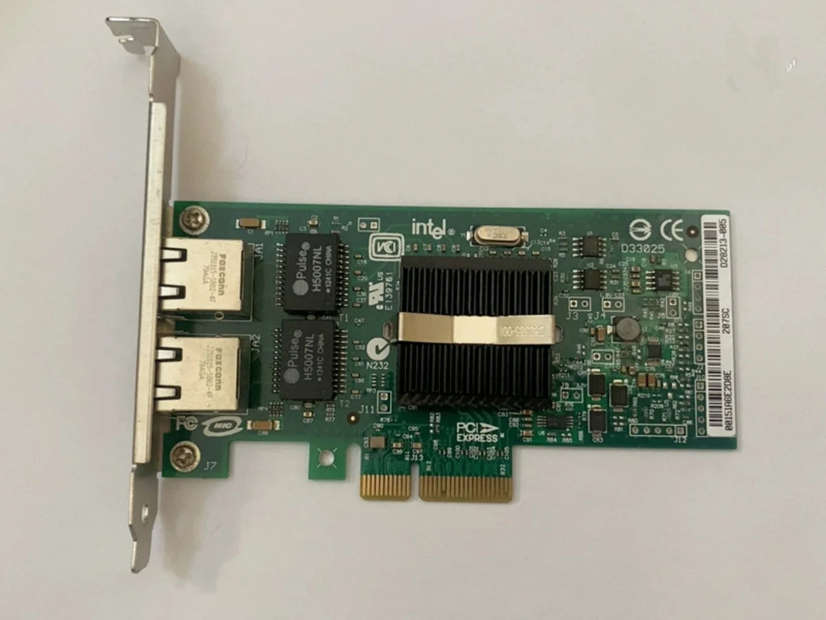 

Uesd Intel EXPI9402PT 82571GB PCIe x4 Network Card Dual Port RJ-45 Ethernet