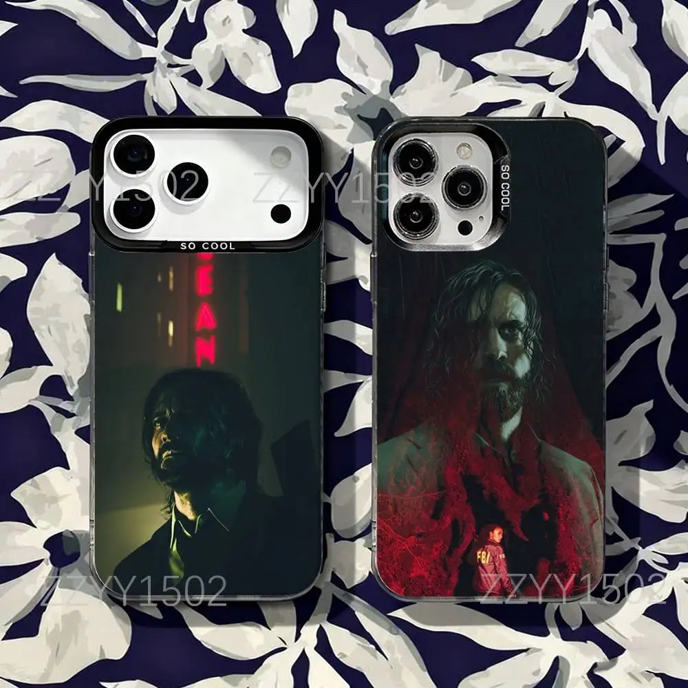 

A-Alan Wake 2 Game Phone Case For iPhone 17,16,15,14,13,12,X,8,Pro,Max,Plus,SE4,Air,Mini HD Black IMD Matte