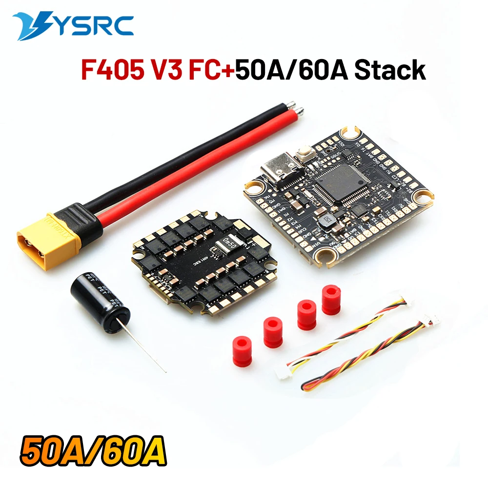 F405 V3 BLS 50A/60A FC&ESC Stack F405 Flight Controller BLHELIS 50/60A 4in1 ESC for RC FPV Freestyle Drone Model 7inch RC Drone