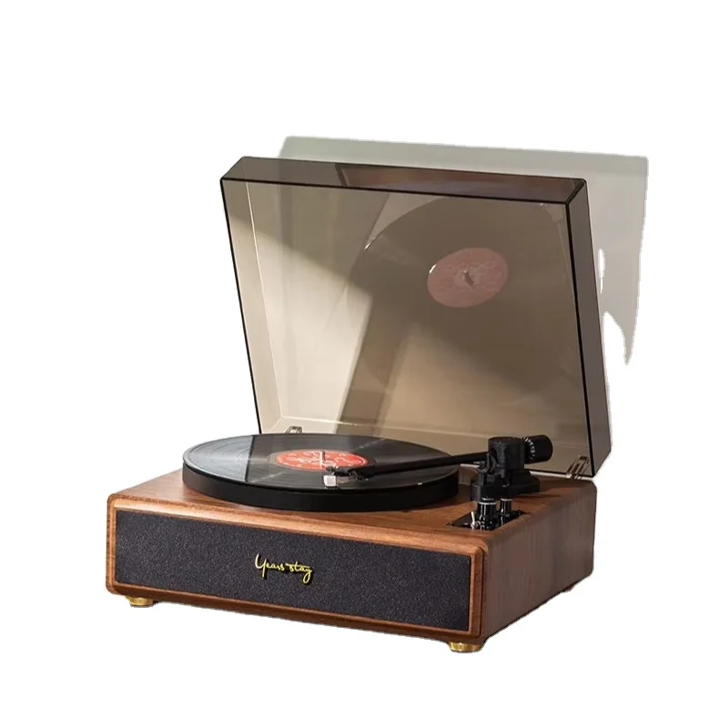 Retro High-End Vinyl Record Player For Speaker Stereo Home Decoration Dual-Speaker Old-Fashioned Gramophone Model D13112