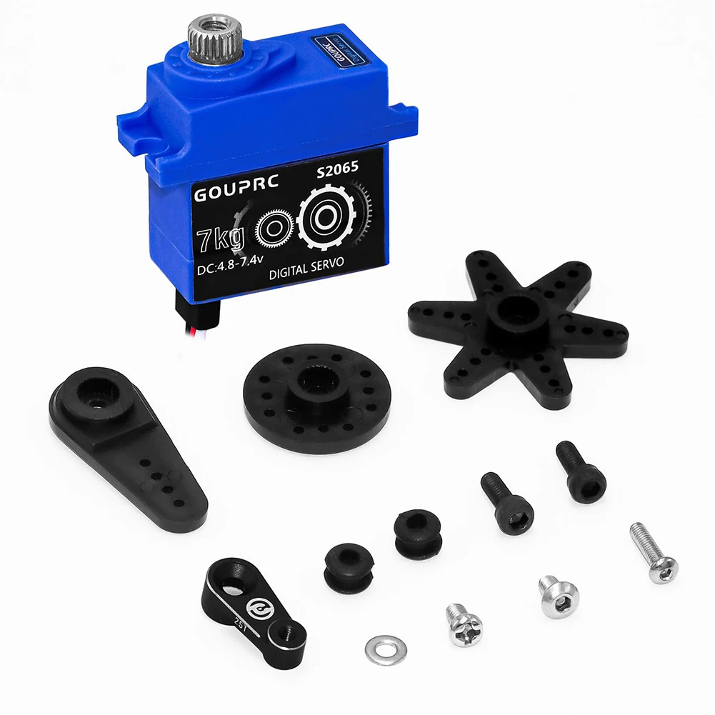 7KG防水RCデジタルマイクロサーボ、サーボホーン付きデジタルサーボミニサーボ、TRX4 TRX6 SCX10 III 1/10 RCクローラーカー用