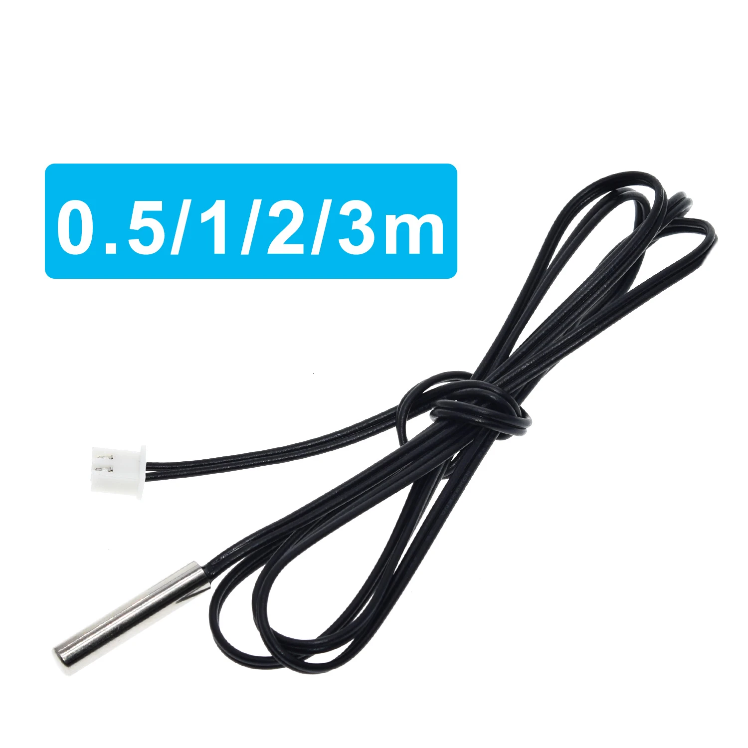 30CM 50CM 100CM 200CM 300CM  NTC Thermistor Temperature Sensor Waterproof Probe Wire 10K 1% 3950 W1209 W1401 cable