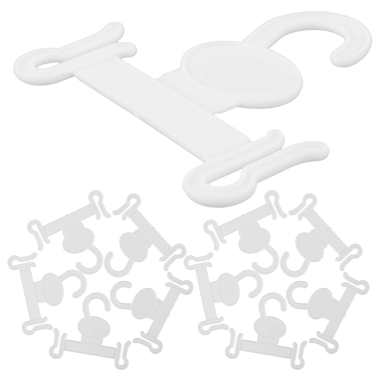 

20pcs White Double Hooks for Shoes Sandals Slippers Storage Organizer Display Retail Holder