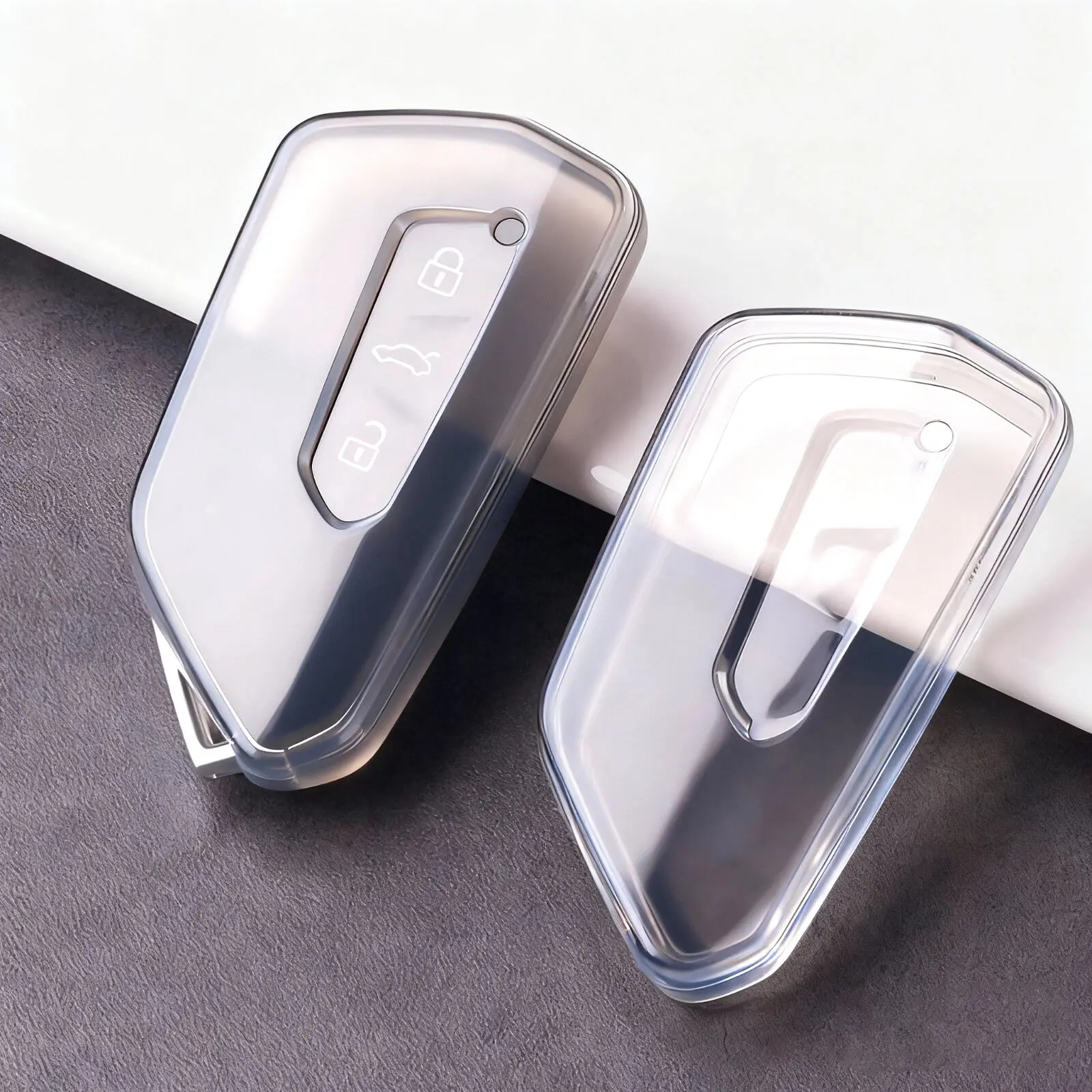 Soft TPU Car Key Case For VW Volkswagen Golf 8 ID.3 ID.4 Skoda Octavia A8 MK4 MK8 GTI R Seat Leon Mk4 Cupra Formentor Key Holder view 2