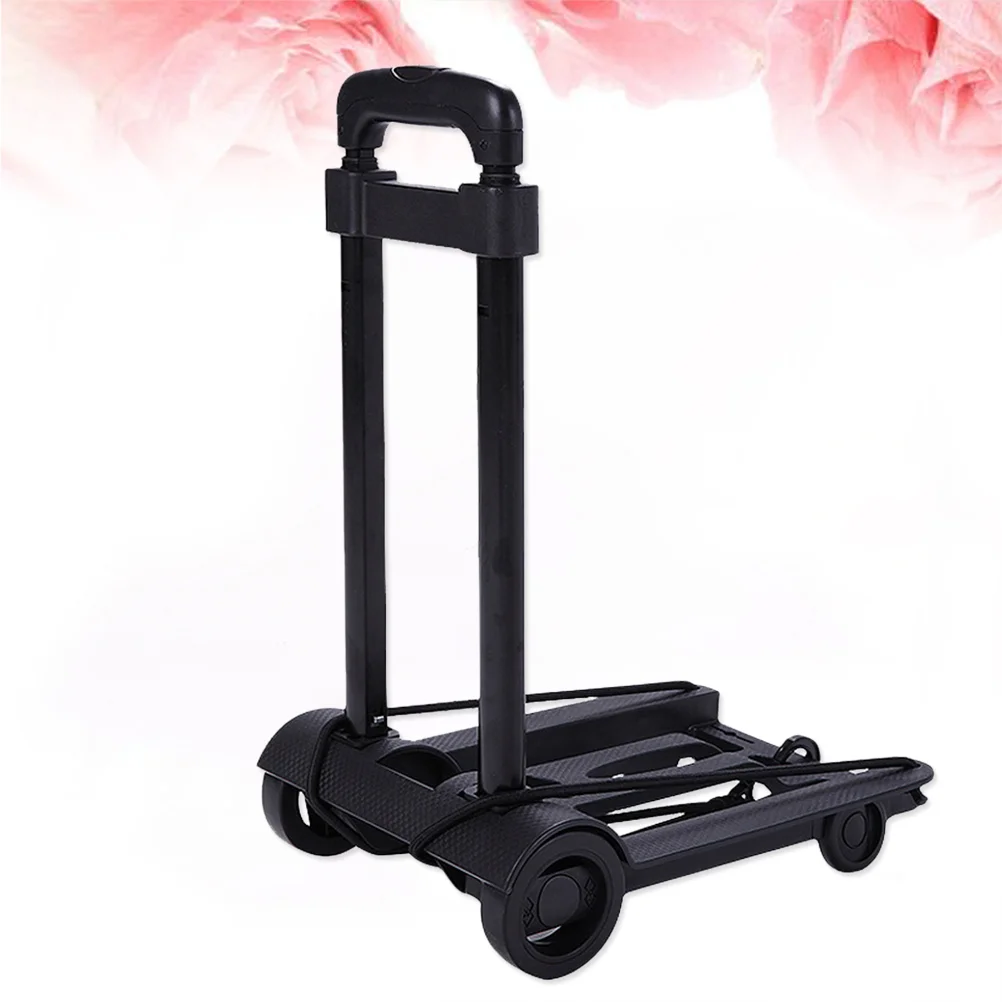 Utility Cart with Wheels Foldable Collapsible Luggage Dolly Cart Portable Fold Dolly for Travel Moving and Office Use