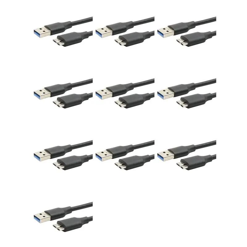 B04C-10X USB 3.0 Type A To USB3.0 Micro-B Male Data Cable Adapter Cord For External Hard Drive Disk HDD Super Speed Cable