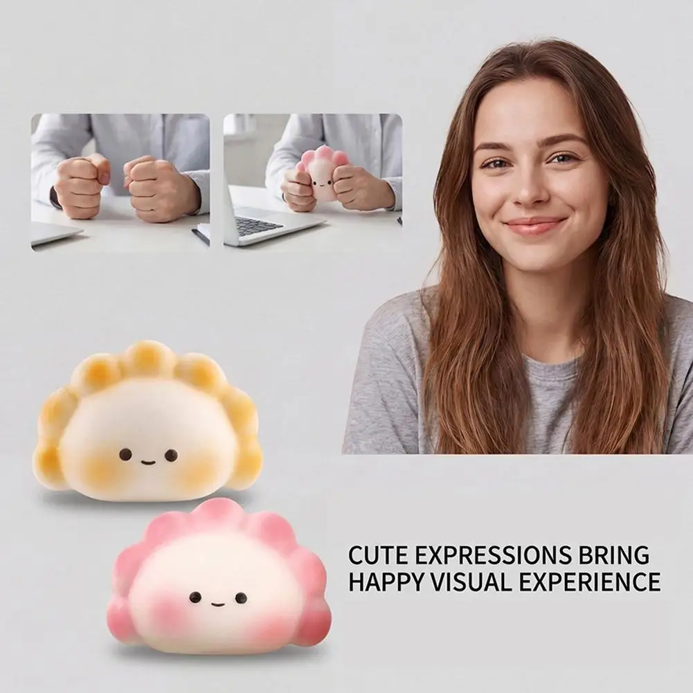Cute Slow Rising Dumpling & Steamed Bun Squishies Soft Squeeze Portable Lovely Sensory Fidget Toy Stress Relief Gift for Adults