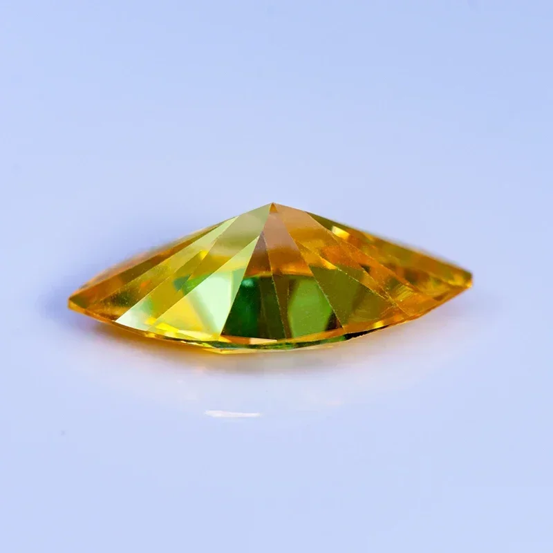 Moissanite Loose Stone Golden Yellow Color Marquise Cut Lab Created Heat Diamond Gemstone for DIY Jewelry Rings Earrings Making