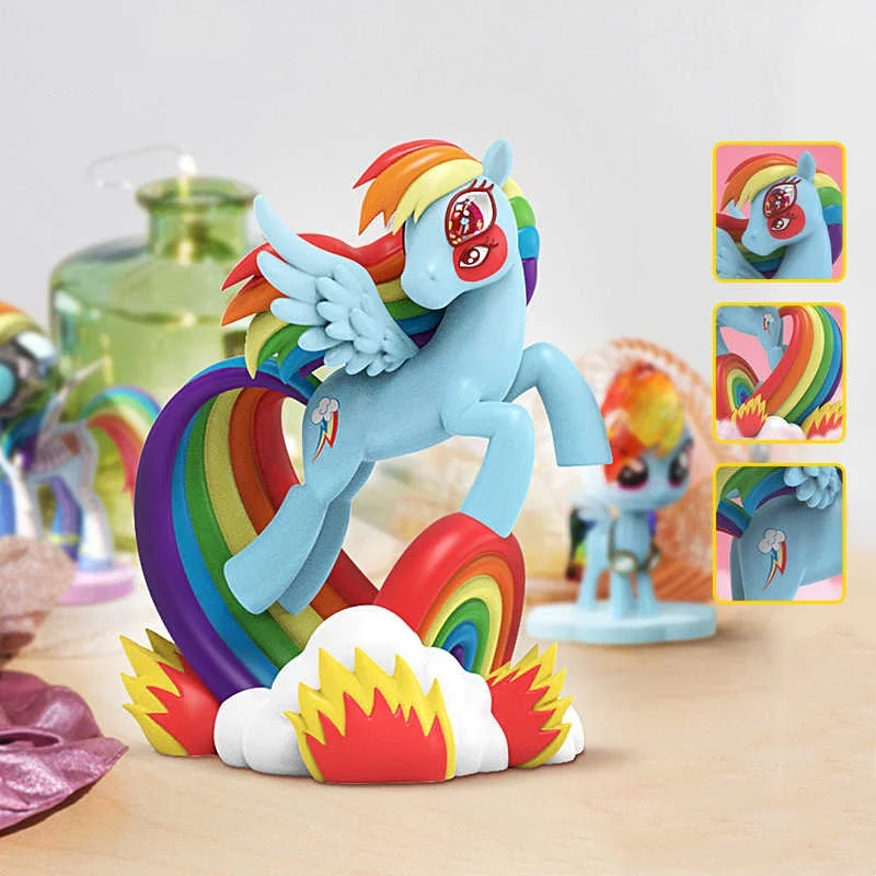 23 Cm My Little Pony Rainbow Dash (Rainbow Sonic Boom Version) Animefigure Kawaii Doll Toy Decoration Unique Pony Christmas Gift