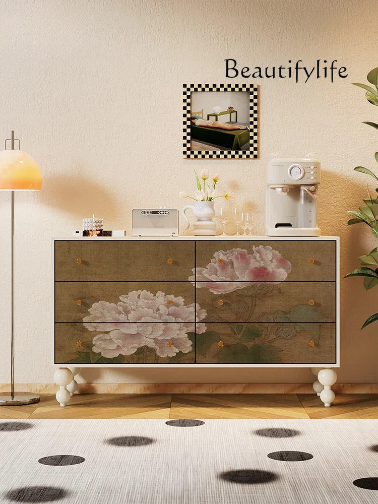 

French Style Chinese Style Chest of Drawer Household Silent Style Chest of Six Drawers