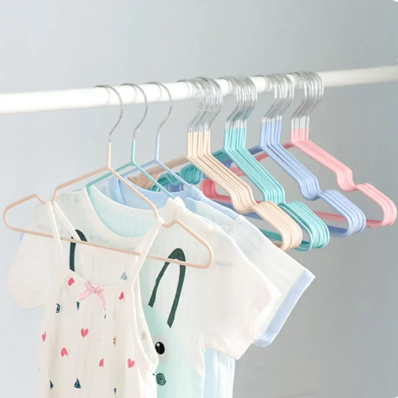 10pcs Kids Clothes Hanger Racks Closet Storage Hanger Non-slip Traceless Windproof Children Coats Hanger Baby Clothing Organizer