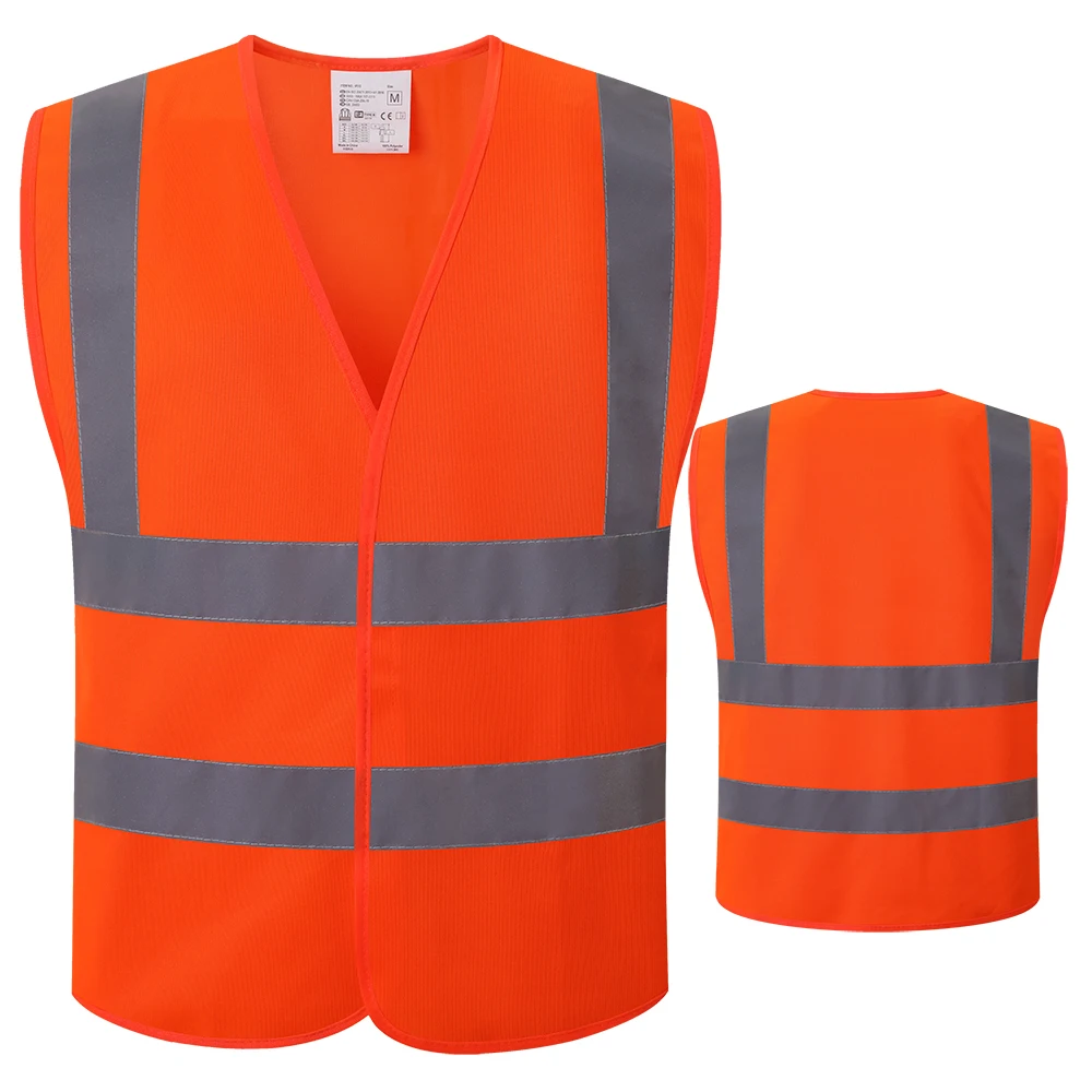 High Visibility Safety Vest With Reflective Stripes Construction Workwear Working Vest with Reflector Safety Jacket