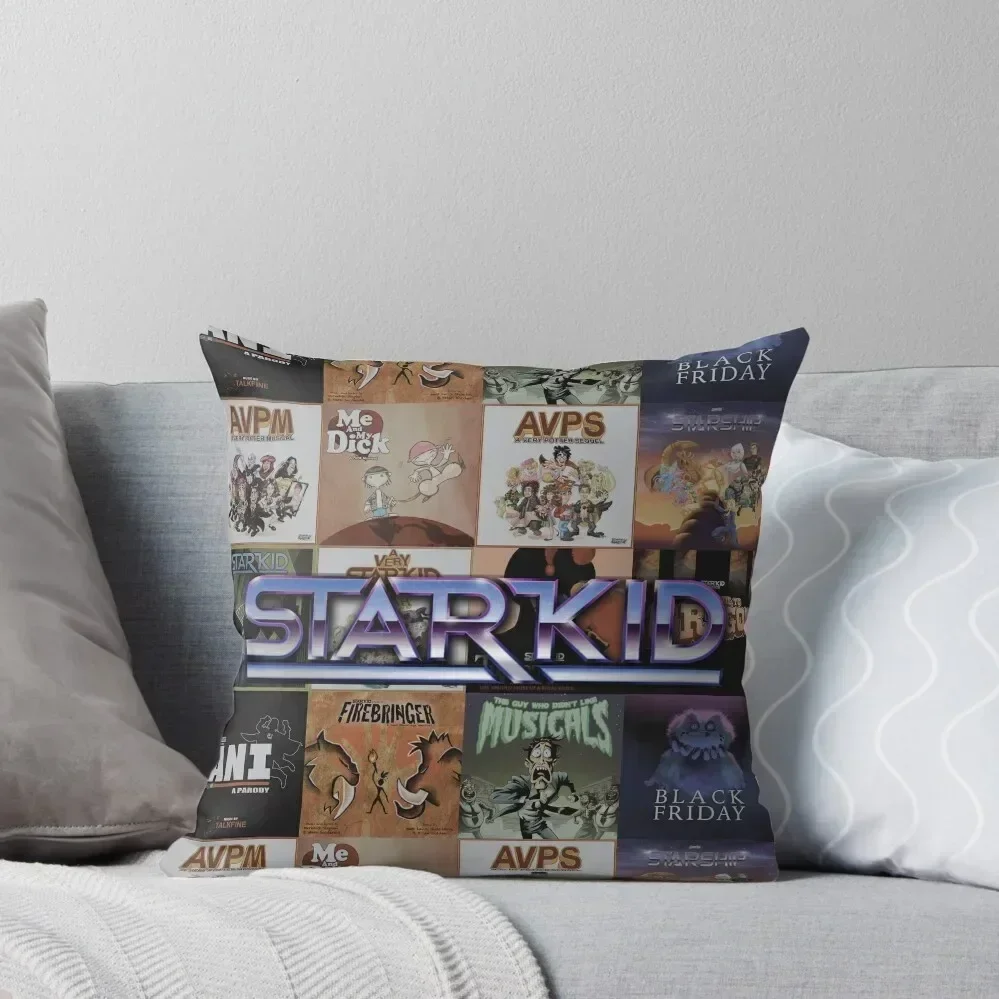 Starkid All Shows Logo Throw Pillow Decorative Cushions Pillows Aesthetic pillow